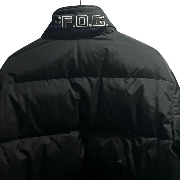 F.O.G by London Fog Outfitters Men’s Black Quilted Puffer Bomber Jacket Sz Lg - Picture 5 of 12
